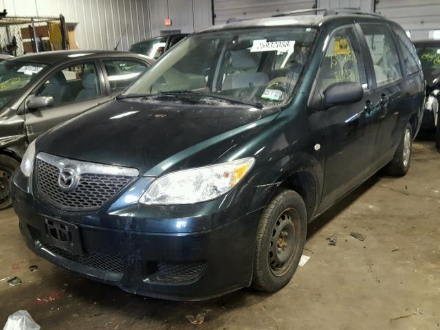 JM3LW28A560570936 - 2006 MAZDA MPV WAGON GREEN photo 2