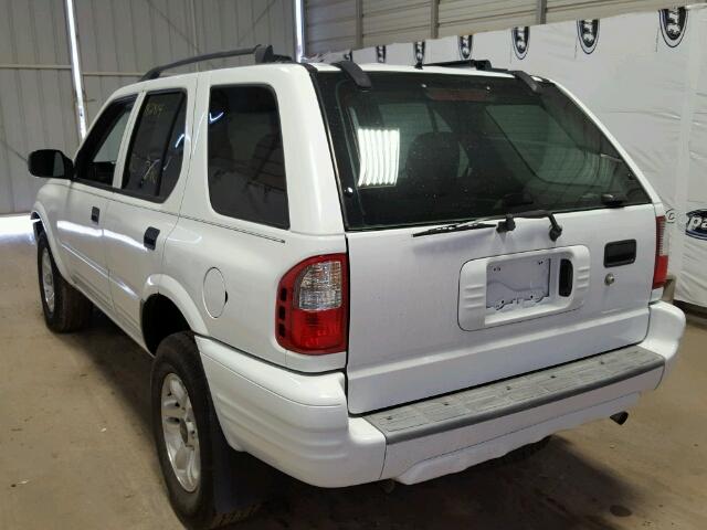 4S2CK58W844308758 - 2004 ISUZU RODEO S WHITE photo 3