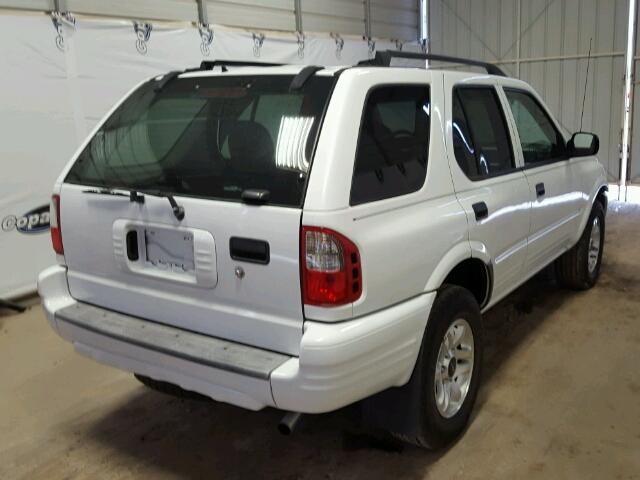 4S2CK58W844308758 - 2004 ISUZU RODEO S WHITE photo 4