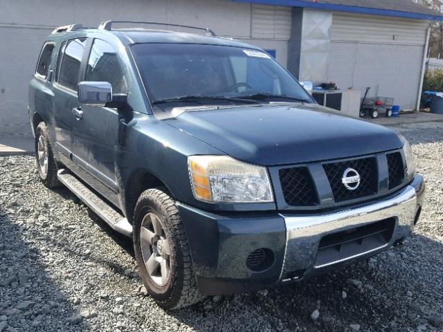 5N1AA08B74N722108 - 2004 NISSAN ARMADA SE GREEN photo 1