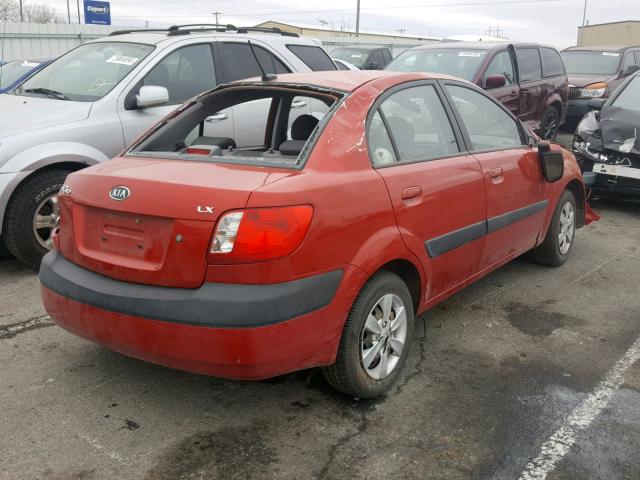 KNADE223596497463 - 2009 KIA RIO BASE RED photo 4