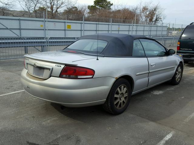 1C3EL75R66N203522 - 2006 CHRYSLER SEBRING GT SILVER photo 4