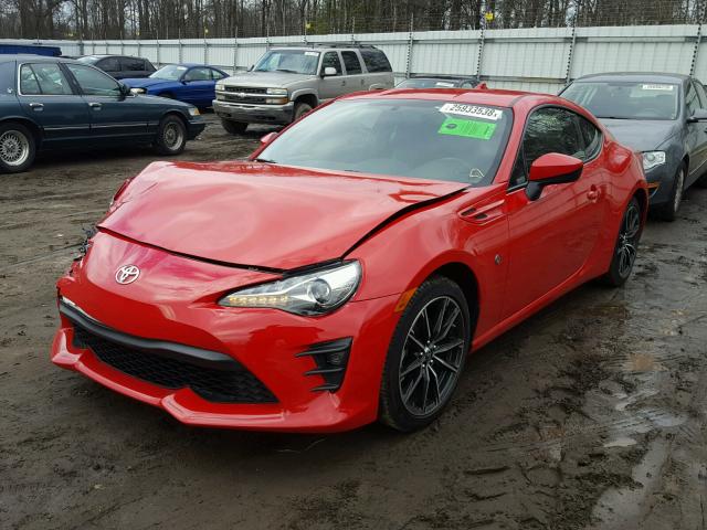 JF1ZNAA16H9701256 - 2017 TOYOTA 86 BASE RED photo 2