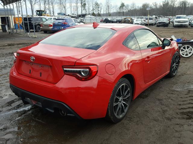 JF1ZNAA16H9701256 - 2017 TOYOTA 86 BASE RED photo 4