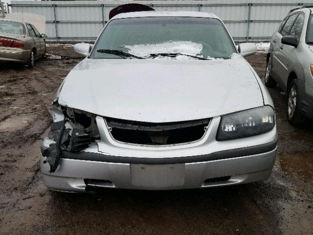 2G1WF55K929387231 - 2002 CHEVROLET IMPALA SILVER photo 9