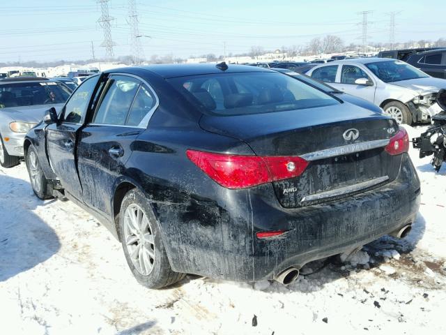 JN1BV7AR4EM688877 - 2014 INFINITI Q50 BASE BLACK photo 3