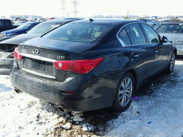 JN1BV7AR4EM688877 - 2014 INFINITI Q50 BASE BLACK photo 4