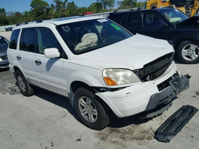 5FNYF18525B025160 - 2005 HONDA PILOT EXL WHITE photo 1