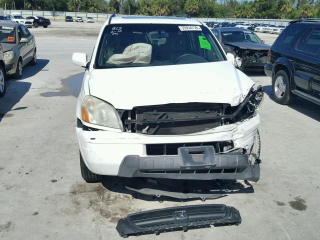 5FNYF18525B025160 - 2005 HONDA PILOT EXL WHITE photo 9