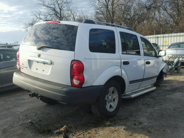 1D4HB48N06F144659 - 2006 DODGE DURANGO SL WHITE photo 4