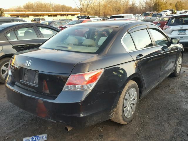 1HGCP2F30AA191681 - 2010 HONDA ACCORD LX BLACK photo 4