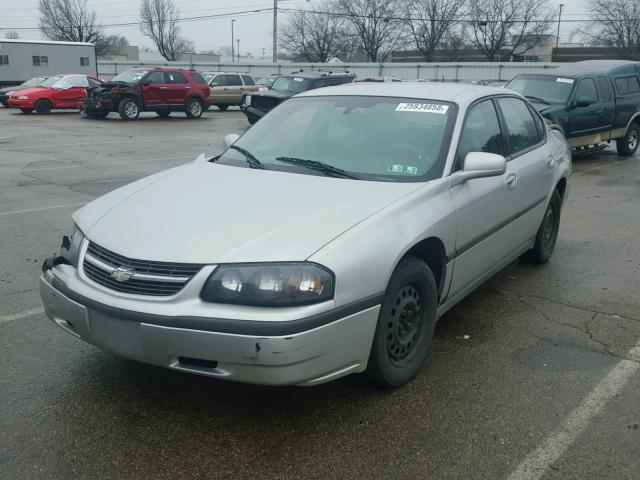 2G1WF52E159195837 - 2005 CHEVROLET IMPALA SILVER photo 2