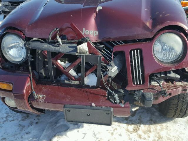 1J4GL58K93W579008 - 2003 JEEP LIBERTY LI BURGUNDY photo 9