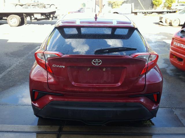 NMTKHMBX4JR001216 - 2018 TOYOTA C-HR XLE MAROON photo 9