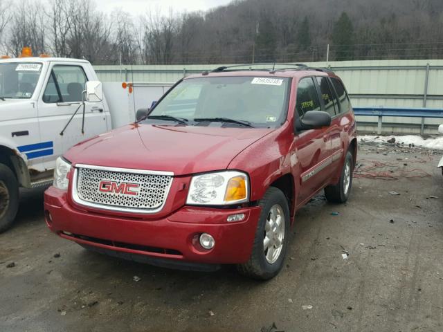 1GKDT13S252309982 - 2005 GMC ENVOY BURGUNDY photo 2