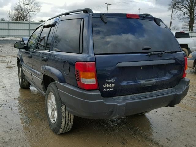 1J4GW48S74C168601 - 2004 JEEP GRAND CHER BLUE photo 3