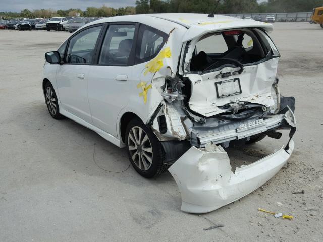 JHMGE8H50DC030066 - 2013 HONDA FIT SPORT WHITE photo 3