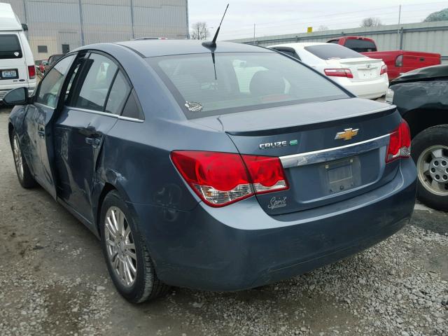 1G1PJ5SC7C7262800 - 2012 CHEVROLET CRUZE ECO BLUE photo 3