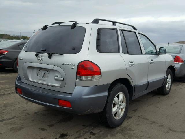 KM8SC13D95U902498 - 2005 HYUNDAI SANTA FE G SILVER photo 4