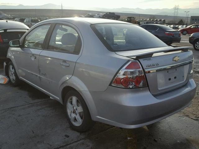 KL1TG56647B073301 - 2007 CHEVROLET AVEO LT SILVER photo 3