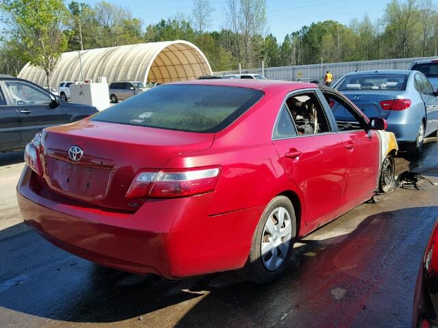 4T1BE46K88U210114 - 2008 TOYOTA CAMRY CE RED photo 4