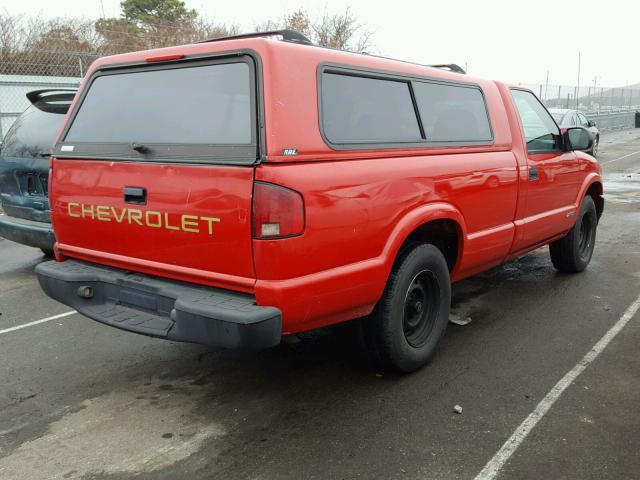 1GCCS14531K172404 - 2001 CHEVROLET S TRUCK S1 RED photo 4