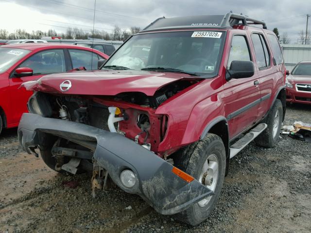 5N1ED28Y32C600833 - 2002 NISSAN XTERRA XE BURGUNDY photo 2