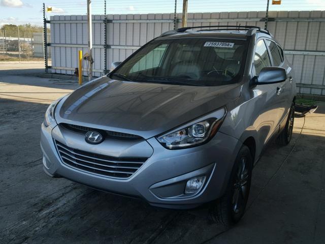 KM8JU3AG6EU870210 - 2014 HYUNDAI TUCSON GLS GRAY photo 2