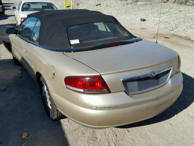 1C3EL55U51N646066 - 2001 CHRYSLER SEBRING LX BROWN photo 3