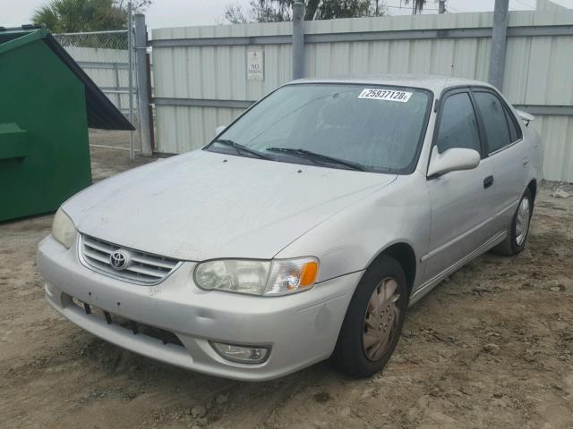 2T1BR12E81C438124 - 2001 TOYOTA COROLLA CE SILVER photo 2