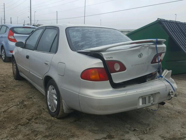 2T1BR12E81C438124 - 2001 TOYOTA COROLLA CE SILVER photo 3