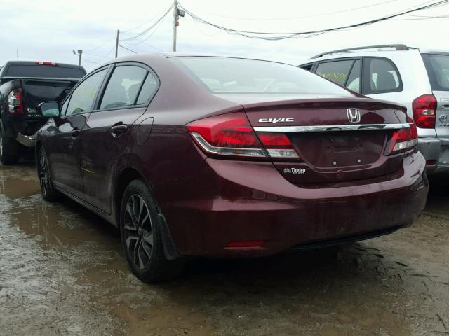 2HGFB2F80EH550610 - 2014 HONDA CIVIC EX მუქწითელი ფოტო 3