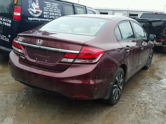 2HGFB2F80EH550610 - 2014 HONDA CIVIC EX მუქწითელი ფოტო 4