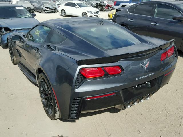 1G1Y12D79H5103363 - 2017 CHEVROLET CORVETTE G GRAY photo 3