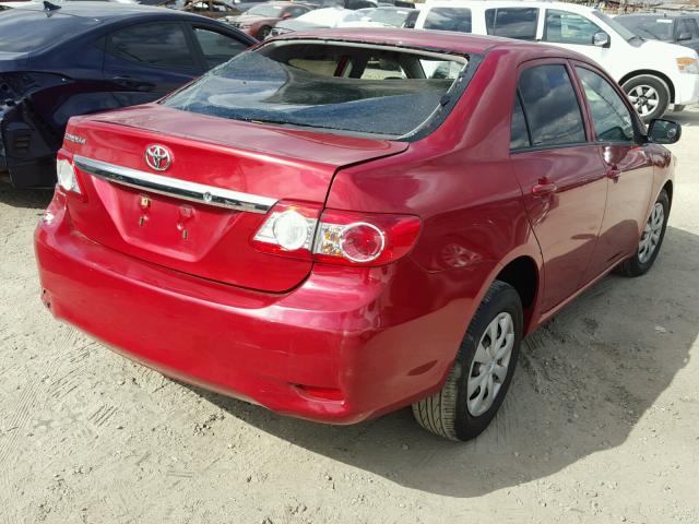 JTDBU4EE0B9141982 - 2011 TOYOTA COROLLA BA RED photo 4