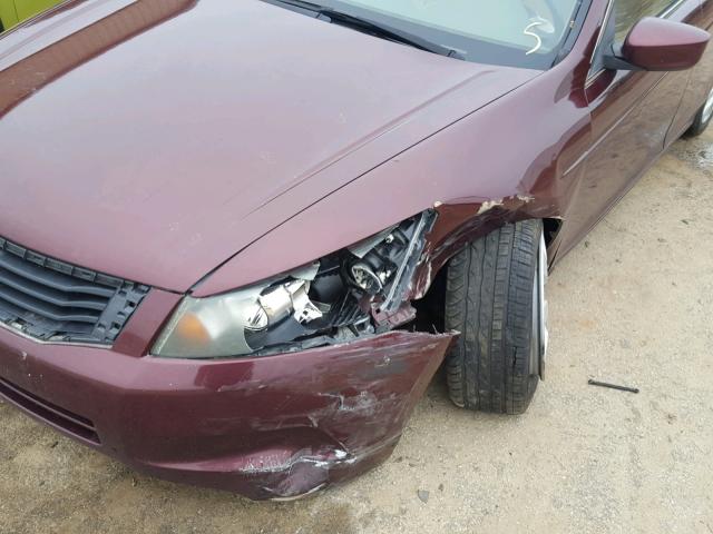 1HGCP26818A101671 - 2008 HONDA ACCORD EXL MAROON photo 9