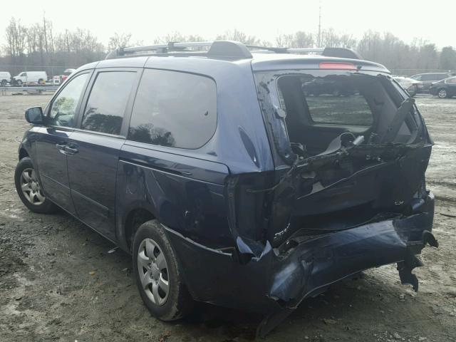 KNDMB233576181178 - 2007 KIA SEDONA EX BLUE photo 3