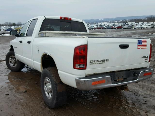 3D7KU28CX4G126512 - 2004 DODGE RAM 2500 S WHITE photo 3