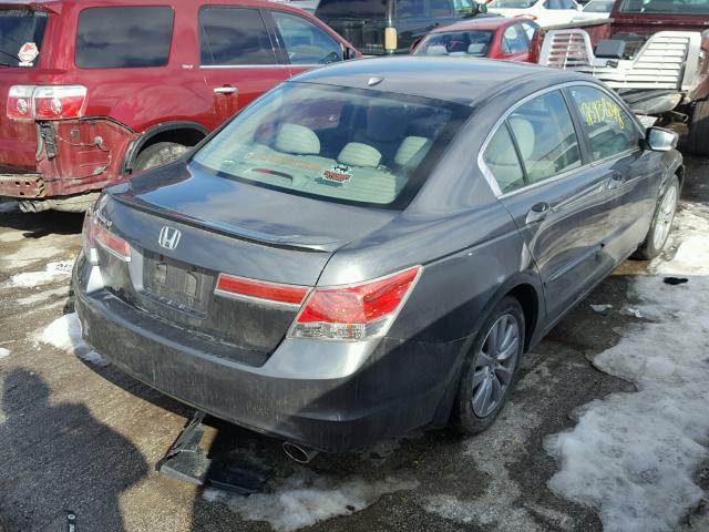 1HGCP2F84BA092374 - 2011 HONDA ACCORD EXL GRAY photo 4