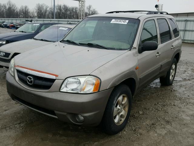 4F2YU08172KM60915 - 2002 MAZDA TRIBUTE LX GOLD photo 2