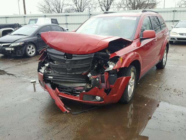 3D4PG5FV1AT138387 - 2010 DODGE JOURNEY SX RED photo 2