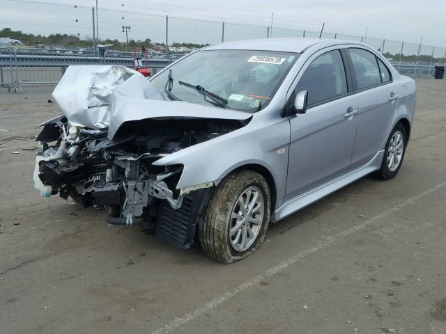 JA32U2FU7AU028003 - 2010 MITSUBISHI LANCER ES/ SILVER photo 2