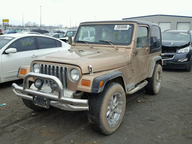 1J4FA49S9YP745541 - 2000 JEEP WRANGLER / BROWN photo 2