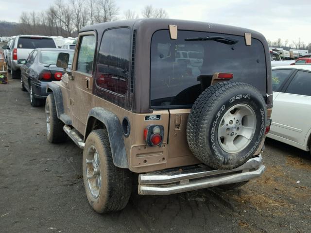 1J4FA49S9YP745541 - 2000 JEEP WRANGLER / BROWN photo 3