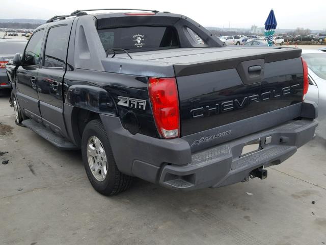 3GNEC12T64G200769 - 2004 CHEVROLET AVALANCHE BLACK photo 3