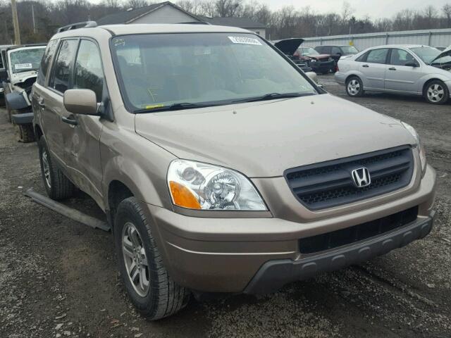 2HKYF184X4H536106 - 2004 HONDA PILOT EX BEIGE photo 1