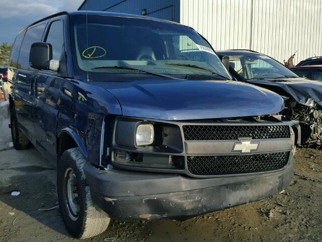 1GCGG25V331176663 - 2003 CHEVROLET EXPRESS G2 BLUE photo 1