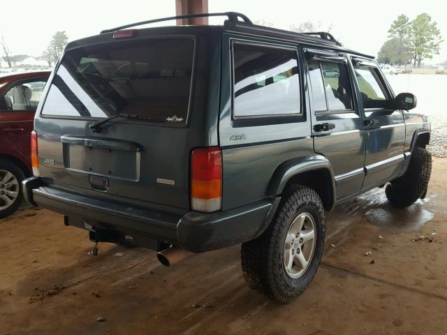 1J4FF58S6YL199832 - 2000 JEEP CHEROKEE C GREEN photo 4