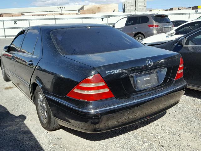 WDBNG75J21A163805 - 2001 MERCEDES-BENZ S 500 BLACK photo 3