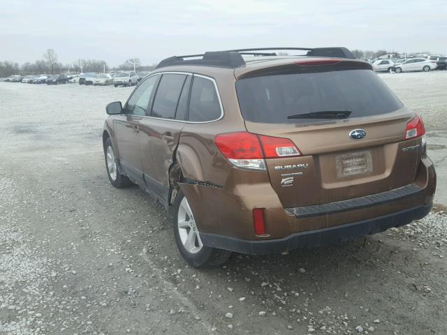 4S4BRCBC8D3212586 - 2013 SUBARU OUTBACK 2. BROWN photo 3